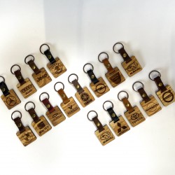 Μπρελόκ από ξύλο Ελιάς & Δέρμα | Μάρκα Αυτοκινήτου 