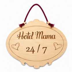 Πινακίδα | Hotel Mama 24/7 | 20 x 17cm