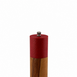 Κυλινδρικός Μύλος από Ξύλο Ελιάς & PLA | Κοντός ή Ψηλός |Μπορντό