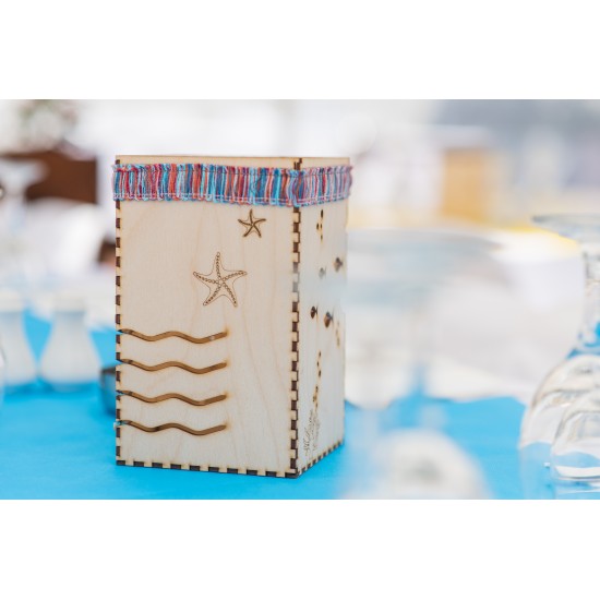 Κηροπήγιο -  Θάλασσα 12x12x20cm