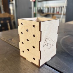 Ξύλινη Προσωποποιημένη Μολυβοθήκη με Όνομα & Σχέδιο| Αεροπλανάκι 