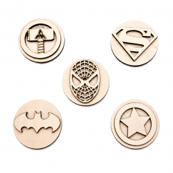 Ξύλινες Σφραγίδες Υπερήρωες – Batman, Superman, Spiderman, Thor, Captain America