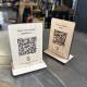 Επιτραπέζιο Stand με Λογότυπο & QR Code | Διπλής Όψης