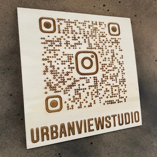 Ταμπελάκι με Qr Code 15x15cm