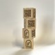 Ξύλινος Κύβος με Λογότυπο & QR Code | Μασίφ Πεύκο 4cm