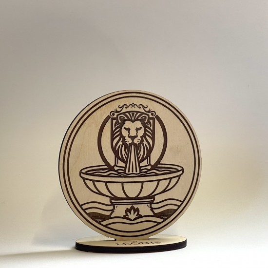 Επιτραπέζιο Stand Στρογγυλό με Λογότυπο & QR Code | Διπλής Όψης