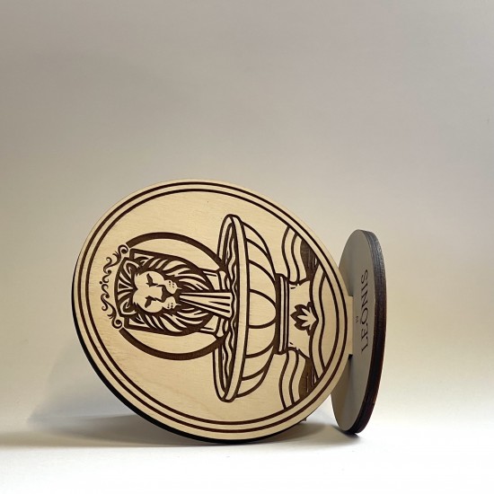 Επιτραπέζιο Stand Στρογγυλό με Λογότυπο & QR Code | Διπλής Όψης