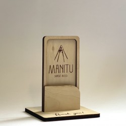 Επιτραπέζιο Stand Θήκη με Λογότυπο & QR Code | Διπλής Όψης