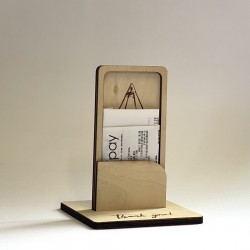 Επιτραπέζιο Stand Θήκη με Λογότυπο & QR Code | Διπλής Όψης