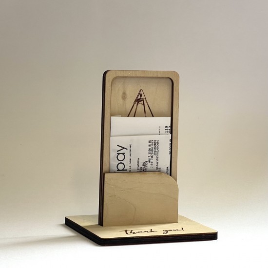 Επιτραπέζιο Stand Θήκη με Λογότυπο & QR Code | Διπλής Όψης