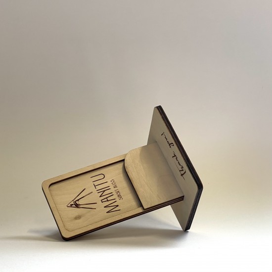 Επιτραπέζιο Stand Θήκη με Λογότυπο & QR Code | Διπλής Όψης