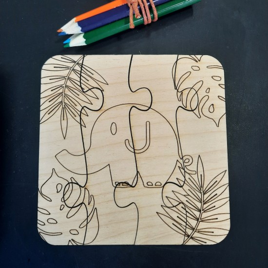 Παζλ ζούγκλα-Ελέφαντας