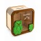 Ξύλινος Κουμπαράς Minecraft με Πλεξιγκλάς – Προσωποποιημένος με Όνομα