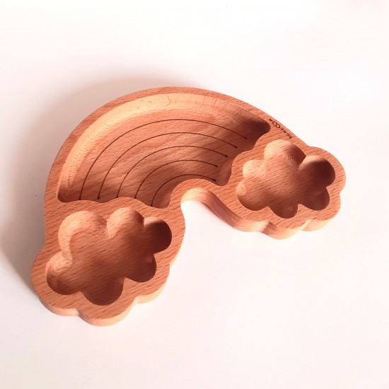 Ουράνιο Τόξο - Παιδικό πιατάκι Οξιάς