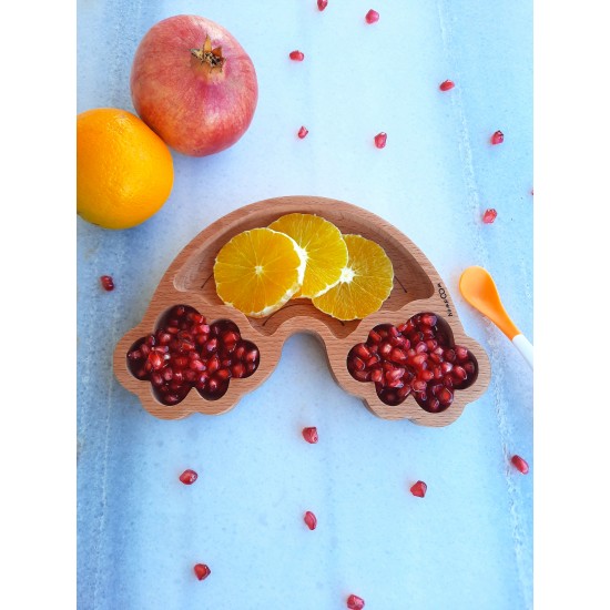 Ουράνιο Τόξο - Παιδικό πιατάκι Οξιάς