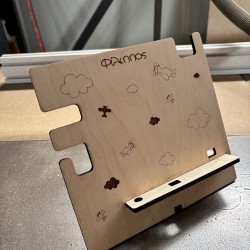  Ξύλινο Stand Οργάνωσης Γραφείου | Προσωποποιημένο με Όνομα & Αεροπλανάκια, Σύννεφα 