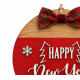 Ξύλινο Στεφάνι Πρωτοχρονιάς Happy New Year 