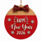 Ξύλινο Στεφάνι Πρωτοχρονιάς Happy New Year 
