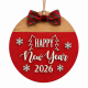 Ξύλινο Στεφάνι Πρωτοχρονιάς Happy New Year 