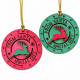 Ξύλινη Χριστουγεννιάτικη Μπάλα με Σχέδιο Τάρανδου – Μοναδική Διακόσμηση Δέντρου