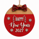 Ξύλινο Στεφάνι Πρωτοχρονιάς Happy New Year 