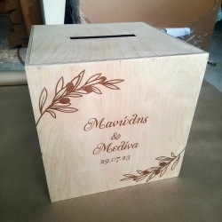 Κουτί Γάμου Κλαδί Ελιάς 35x35x35cm